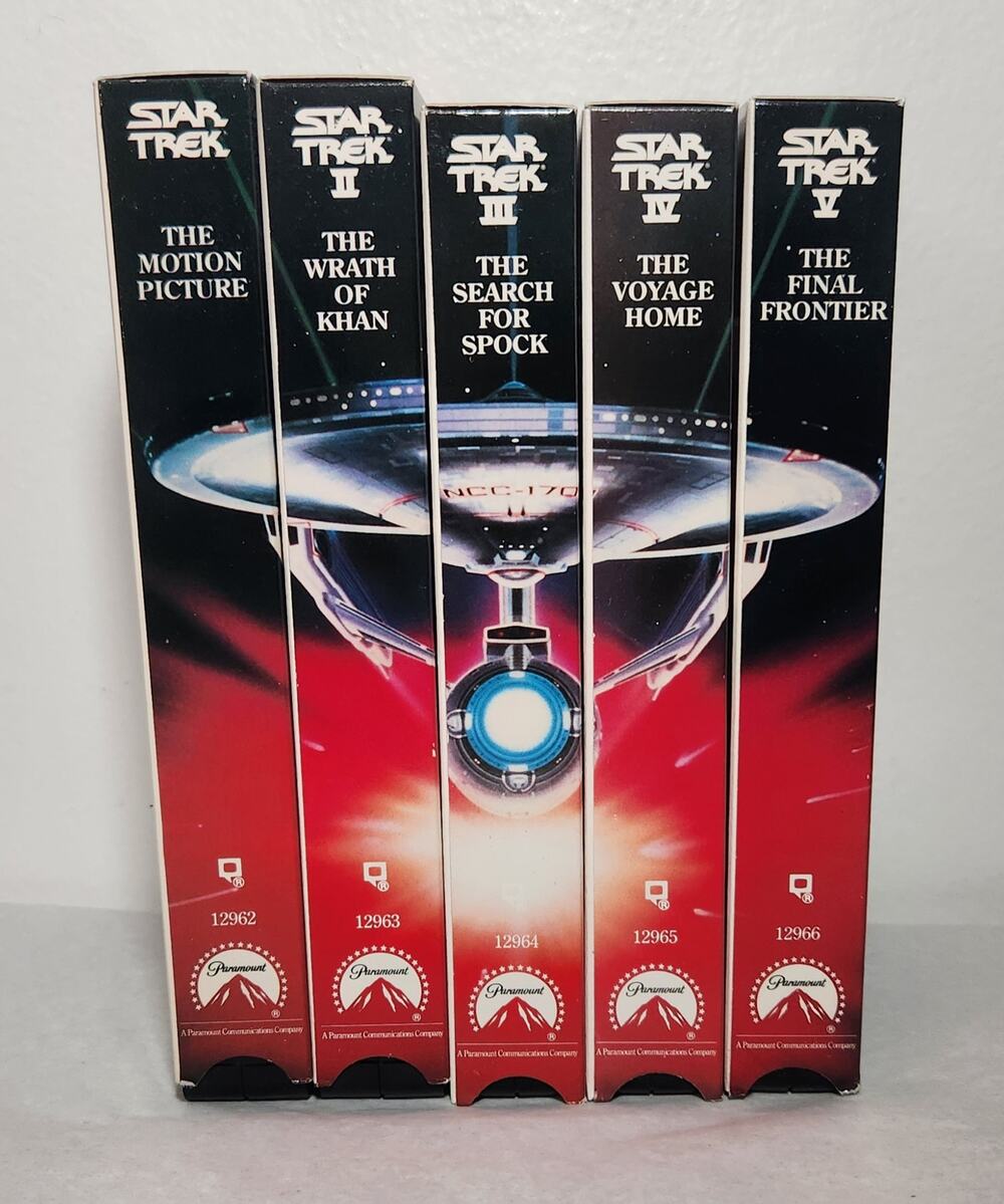 Star Trek 25th Anniversary 5 Movie VHS Box Set 12962-12966 Widescreen VG++